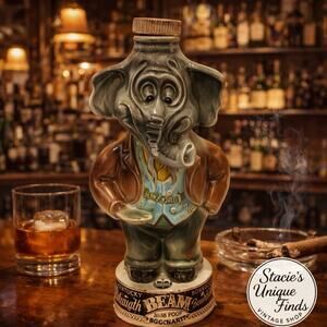 Jim Beam Elephant Decanter Republican GOP Empty Bottle Regal China Vintage